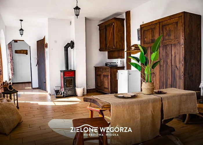 公寓 Zielone Wzgorza - Hobbitowe Na Kaszubach 普日维兹