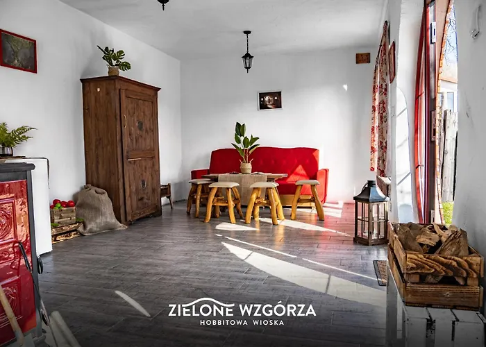 公寓 Zielone Wzgorza - Hobbitowe Na Kaszubach 普日维兹